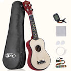 21 Inch Soprano Ukulele For Beginners W bag  Tuner  Strap  Extra Strings Natural