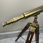 Nautical Brass Telescope Tripod Stand Pirate Monocular Scope Vintage Working