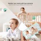 2k Wifi Baby Monitor With 2 Cameras  App   5  Split-screen Control  Night Light