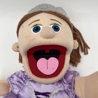 Silly Puppets Princess Girl Puppet 14in Full Body Purple Dress Caucasian