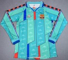 Vintage Ronaldo  9 Away 1996-97 Barcelona Jersey Soccer Shirt Long Sleeve