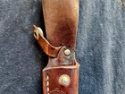 Queen Steel  85 Fixed Blade Hunting Knife Stainless Bone Handle Sheath