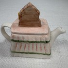 Vintage Vanity Dresser Teapot Ceramic Makeup Table Pink Skirt Collectible Gift