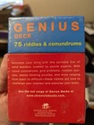 Genius Deck 75 Riddles   Conundrums Sealed 1993