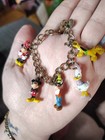 Vintage 90s Disney Parks 3d Characters Charm Bracelet Mickey Mouse Minnie Donald