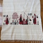 Antique Ukraine Hand Embroidered Linen Towel Rushnyk Ceremonial Cloth Folk Art