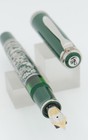 Pelikan Hunting Green   Silver Limited Edition Fountain Pen - 1994 - 18ct Ob Nib