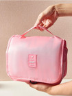 Pink Hanging Travel Toiletry Bag Waterproof Makeup Organizer For Bathroom