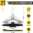 2 Ton Car Scissor Jack Kit With Ratchet Handle Tire Change Emergency Lift Tool
