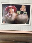 Framed Duckling Picture Pink Frame Nursery Decor Cottage Baby Room 10x9 Baby Art