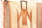 Antique Navajo Rug Native American Indian Yei Pictorial Textile 36x18 Vtg Weave