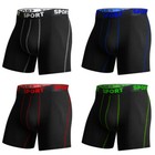 4pcs Bamboo Fiber Mens Boxer Briefs Shorts Long Legs Underwear Underpants Trunks