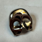 Vintage Silver Tone Phantom Of The Opera Mask Lapel Pin Tie Tack 1986 Rug Ltd