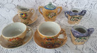 Vintage Lot Of Child s Peach Lusterware Tea Sets W Flowers Japan Children Dishes