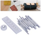 11-piece Rivet Tool Set With Base  Hollow Punches For Diy Crafts And Repairs