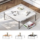 Accent Modern Square Coffee Table Center Tea Table Metal Or Wood For Living Room