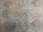 1895 History Of Geography Map Atlas Vintage Color Original 11 5 X 9 5 - C12-3