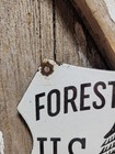 Vintage Us Forest Service Porcelain Sign Old Usda Forest Guard Shield Park Cabin