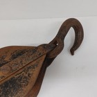 Vintage Industrial Iron Double Pulley Block Tackle Metal Decor Heavy 18 Inch