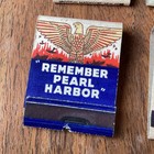 Four 1940 s Wwii Vintage Matchbooks  remember Pearl Harbor    buy War Bonds     v 