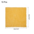 10pcs Cloth Napkins 16 5x16 5 Inches Cotton Linen Napkins With Fringe Yellow
