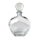 Decanter Crystal Liquor Whiskey Bottle Modern Clear Mid Century Glass Vintage