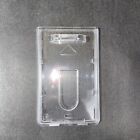 10pcs Id Card Badge Holder Hard Plastic Protector Vertical Clear Protective Case