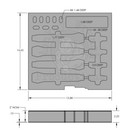 Foam Insert For 4 Wireless Mics  Fits 2u Rack Drawer