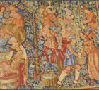 French Tapestry  Vintage Wall Art Hanging  Made In France By Goblys