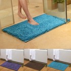 Soft Microfiber Shaggy Non Slip Absorbent Bath Mat Bathroom Shower Rugs Carpet