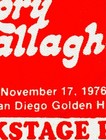 Rory Gallagher   Sailor Backstage Pass  Golden Hall  San Diego  Ca 11 17 76