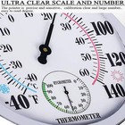 Indoor Outdoor Wall Thermometer Hygrometer Waterproof Large Display