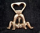 Erotic Brass Bottle Opener Antique Vintage Pocket Tool Rare Advertising