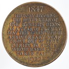 1922 75th Anniversary  1847 Rogers Bros   Hk-737 So Called Dollar Bronze Medal