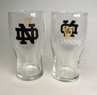 Lot Of 2 Guinness 20 Ounce Glass Notre Dame
