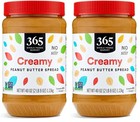 365 Whole Foods Creamy Peanut Butter Spread No Stir 40 Oz 2 Pack Fresh New
