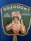 Vintage Dentistry  Sozodont Tooth Powder Cardboard Fan  Nice Condition
