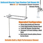 Clawfoot Tub Shower Kit  Add On Shower Units With Bathcock Diverter Faucet An   