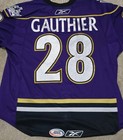 Gabe Gauthier Manchester Monarchs Ahl Jersey Authentic Size 60 W  Fight Strap