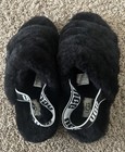 Ugg Fluff Yeah 1095119 Women s Size 7  Black Slip On Slingback Slide Slippers