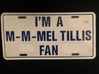 Vintage Mel Tillis Country Music Concert Tour License Plate
