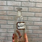 Vintage Glass Pharmacy Apothecary Bottle With Stopper And Glass Label Reading Tr
