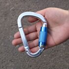 2x 25kn Aluminum Rock Climbing Auto Locking Carabiner Clip Heavy Duty Snap Hook