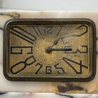 Vintage Art Deco Dep Clock 8 Inch Long Mantle  desk Marble French Clock