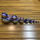 Russian Matryoshka Nesting Dolls Set Of 8 Hand Painted Wood 5    Wildflower Signed