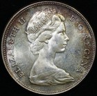 1967 Canada  1 Silver Dollar Coin 80  Silver Coin  Uncirculated  W toning Us 105