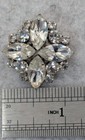 Vintage Art Deco Style Brooch Rhinestone Silvertone Pin