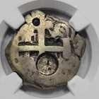 1839 Guatemala Counterstamp Over Bolivia 4 Reales Ngc F Details Holed  m84