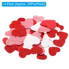 Foam Stickers 4pack 120pc Adhesive Glitters Foam Shape Sticker colorful Heart
