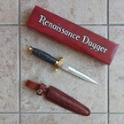 Black Handle Athame 11  Double-edged Renaissance Dagger Stainless Steel Sharp 